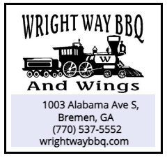 Plan your day trip in Bremen, Ga at Wrights BBQ & Wings. Local flavor in Bremen. Favorite to the locals. — more scenes and local spots from this guide